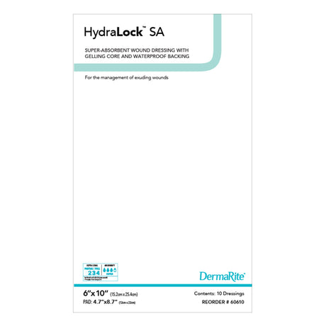Super Absorbent Dressing HydraLockâ„¢ SA 6 X 10 Inch Rectangle - BeHope