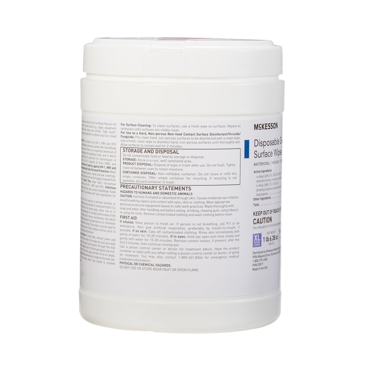 Mckesson Premoistened Surface Disinfectant Wipes Canister - BeHope