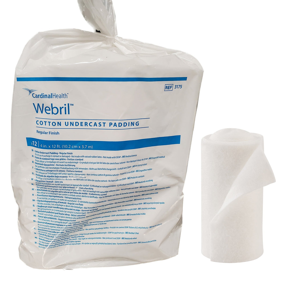 Cast Padding Undercast Webril™ 4 Inch X 4 Yard Cotton NonSterile - BeHope