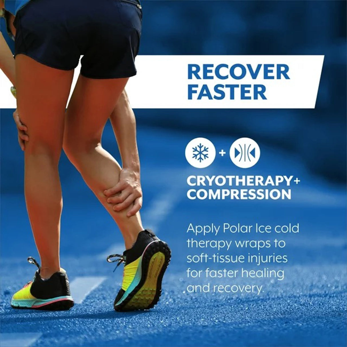 Cold Pack with Wrap Polar Ice® Knee Standard 13 X 16 Inch Nylon / Polyester / Water Reusable - BeHope