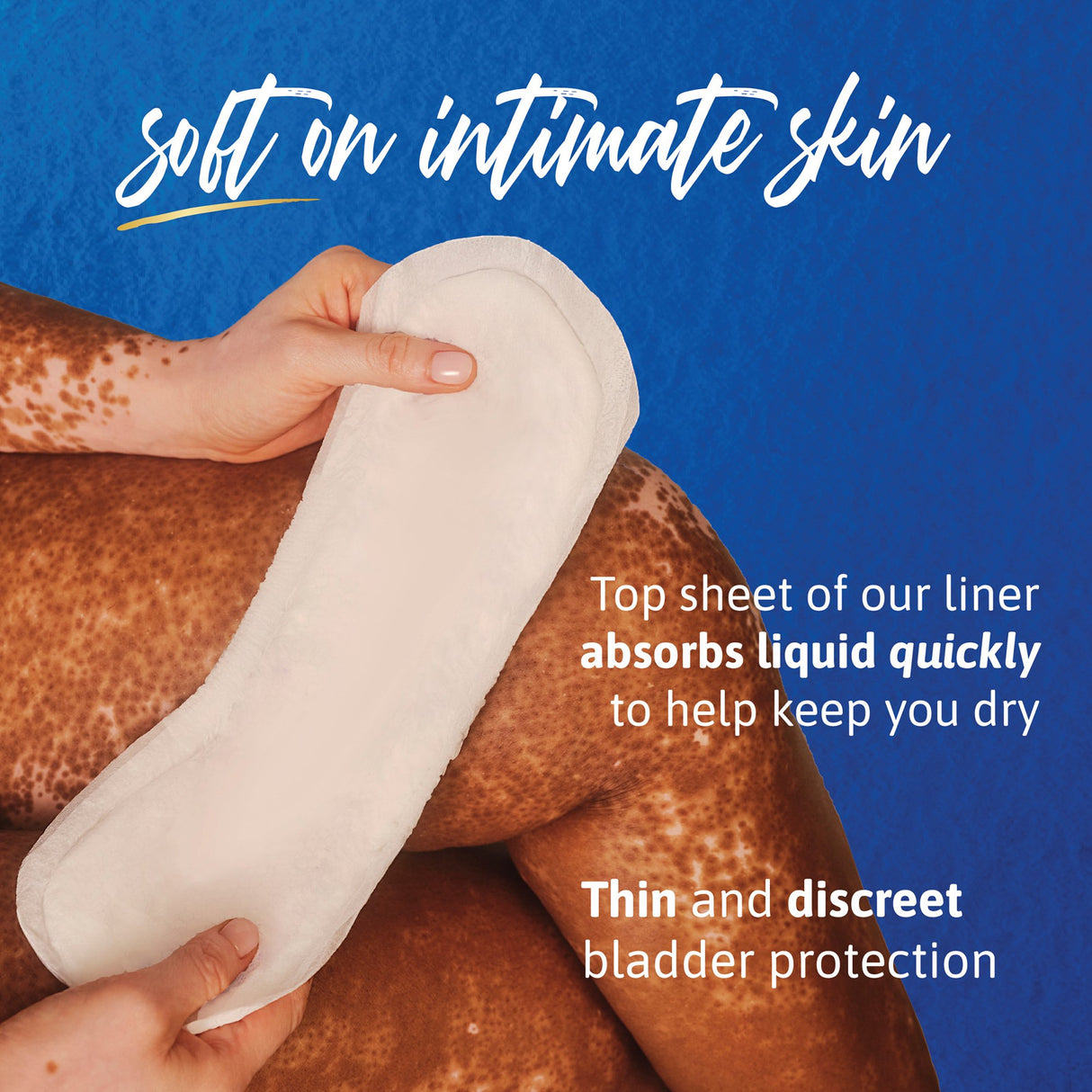 Bladder Control Pad TENA Sensitive Care Ultra Thin Light 10 Inch Length Light Absorbency Dry-Fast Core One Size Fits Most