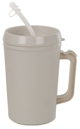 Insulated Drinking Mug 34 oz. Gray Plastic Reusable - BeHope