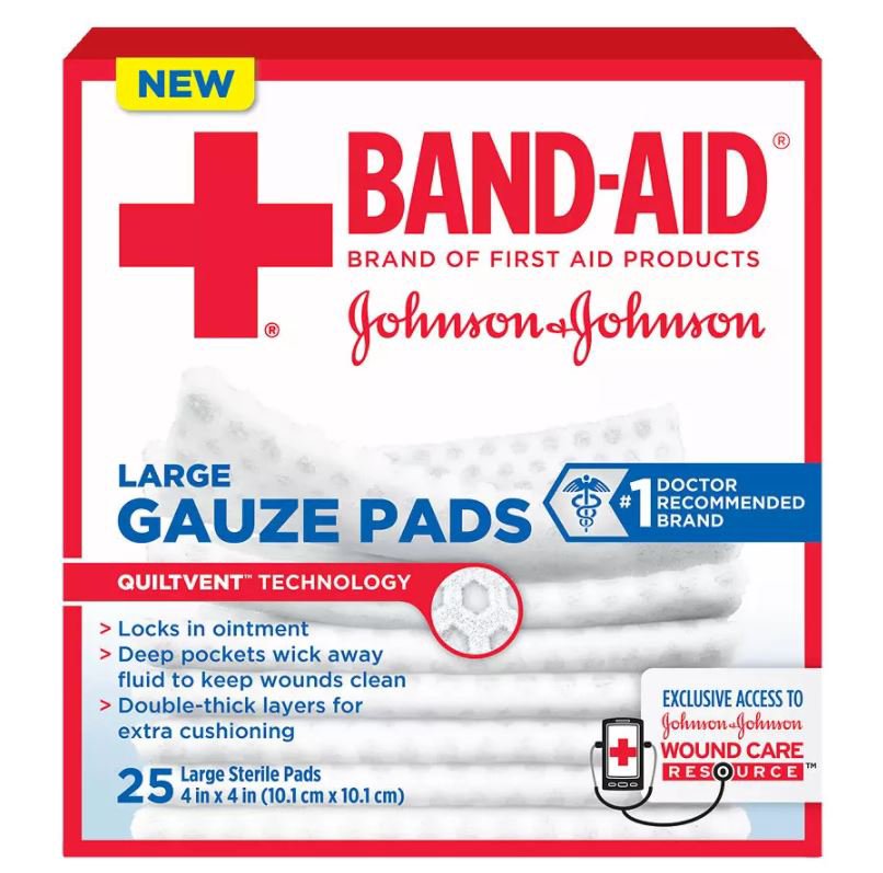 Gauze Sponge Band-Aid® 4 X 4 Inch Sterile 1 per Pack - BeHope