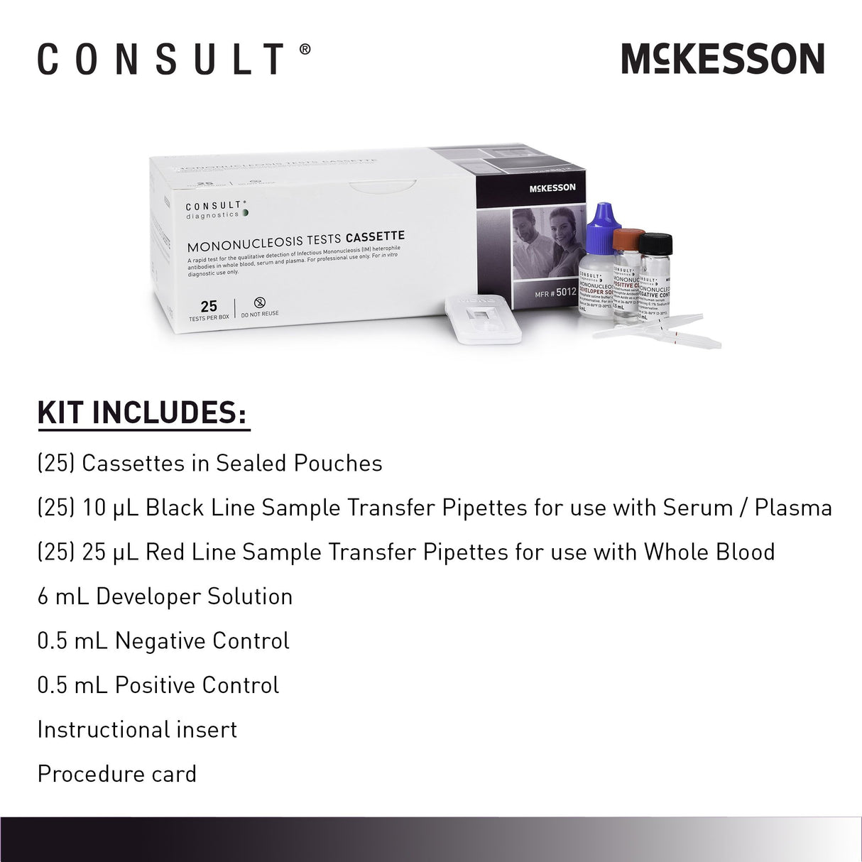Infectious Mononucleosis Rapid CLIA Waived Test Kit Mckesson Consult™ - BeHope
