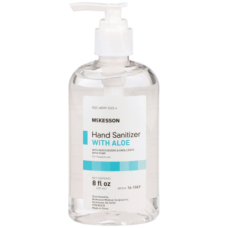 Hand Sanitizer with Aloe McKesson Ethyl Alcohol Gel for Bacteria Reduction - BeHope