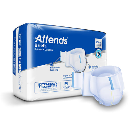 Incontinence Brief Attends® Care Advanced Adult Medium Unisex Disposable Heavy Absorbency - BeHope