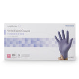 Exam Glove McKesson Confiderm® 3.0 Small NonSterile Nitrile Standard Cuff Length Textured Fingertips Blue Chemo Tested / Fentanyl Tested - BeHope