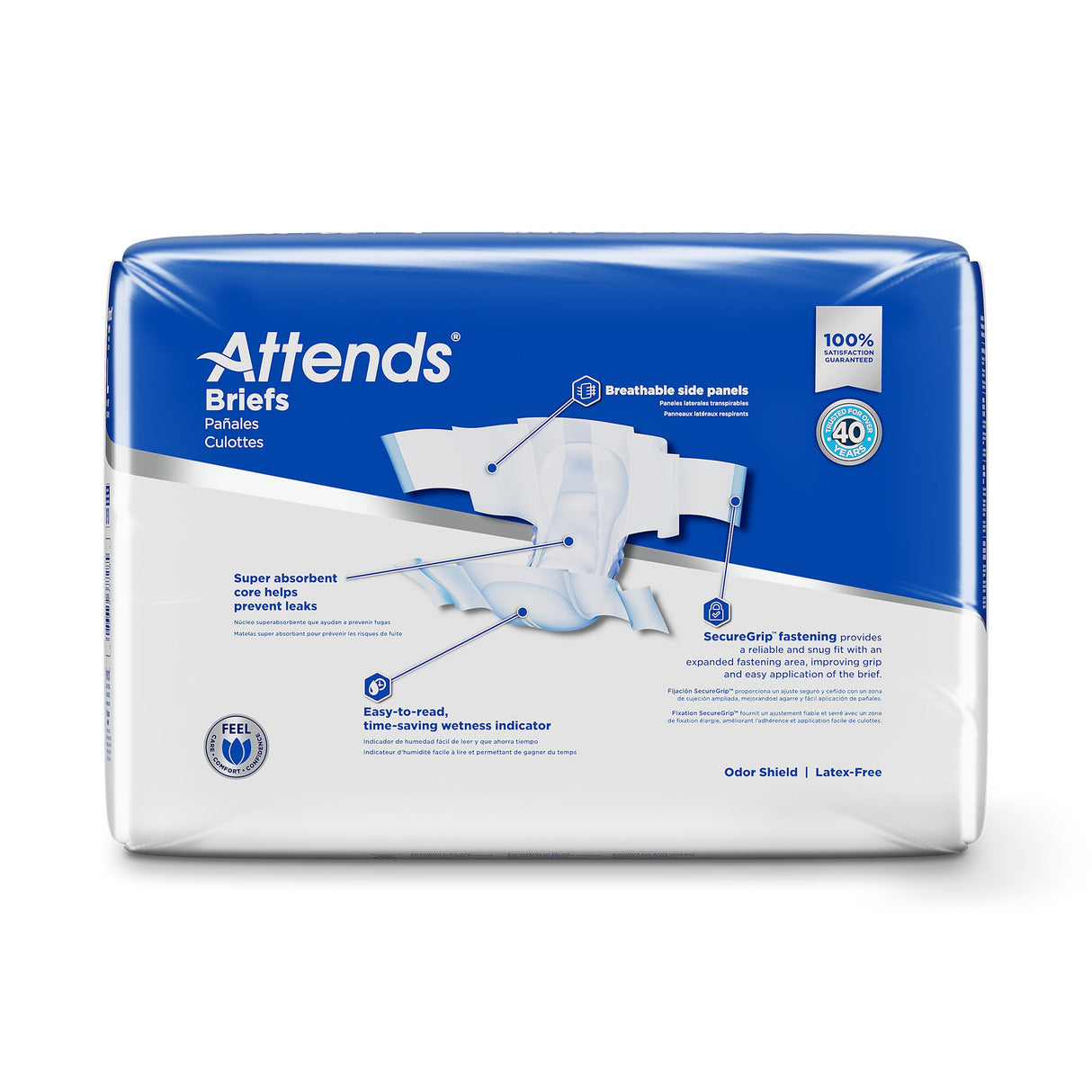 Incontinence Brief Attends® Care Advanced Adult Large Unisex Disposable Heavy Absorbency - BeHope