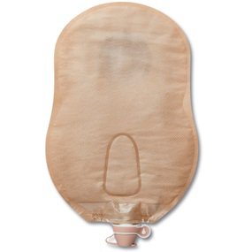 Urostomy Pouch Premier™ One-Piece System 9 Inch Length Convex, Pre-Cut 1-3/8 Inch Stoma Drainable - BeHope