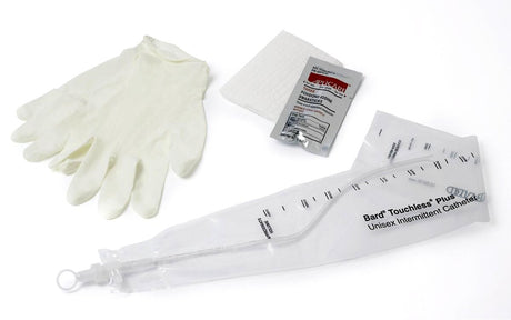 Intermittent Catheter Tray Touchless® Plus Closed System / Coude Tip 14 Fr. Without Balloon Vinyl - BeHope