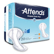 Bladder Control Pad Attends® Shaped Pads Plus 12 X 25-1/2 Inch Heavy Absorbency Polymer Core One Size Fits Most - BeHope