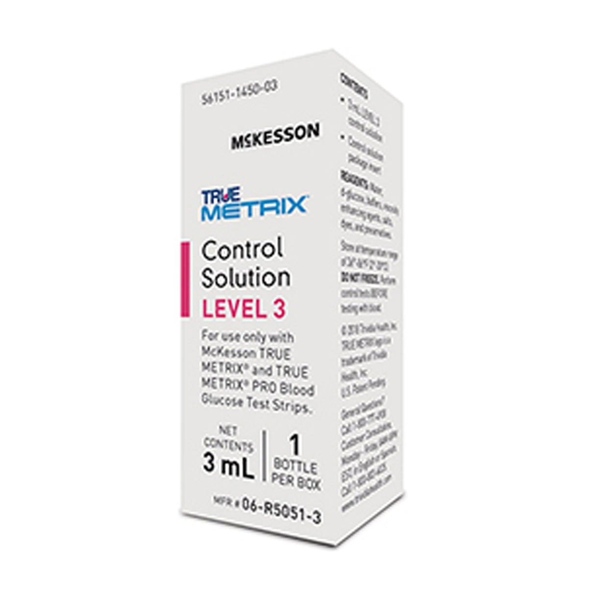 Blood Glucose Control Solution McKesson TRUE METRIX® 3 mL Level 3 - BeHope