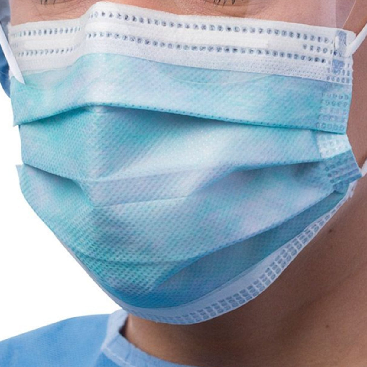 Procedure Mask Cardinal Health™ Anti-fog Foam ASTM Level 3 Earloops One Size Fits Most - BeHope