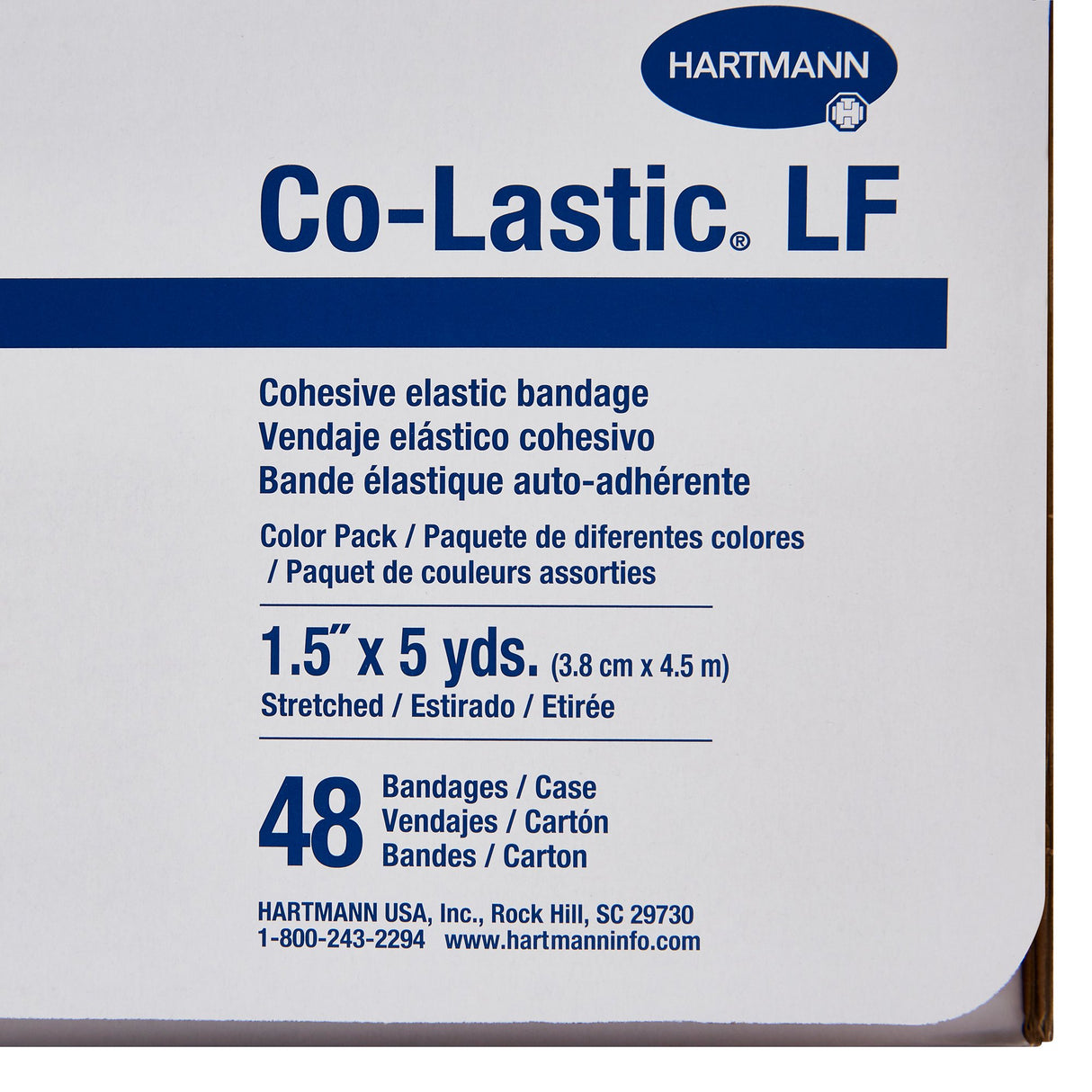 Cohesive Bandage Co-Lastic® 1-1/2 Inch X 5 Yard Self-Adherent Closure Assorted Colors NonSterile Standard Compression - BeHope