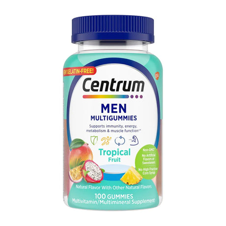 Multivitamin Supplement Centrum® Men Gummy 100 per Bottle Fruit Flavor - BeHope