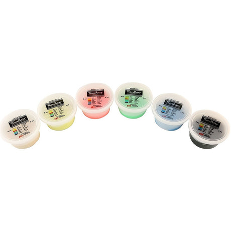 Therapy Putty Set CanDo® TheraPutty® 2X-Soft / X-Soft / Soft / Medium / Firm / X-Firm 6 X 2 oz. - BeHope