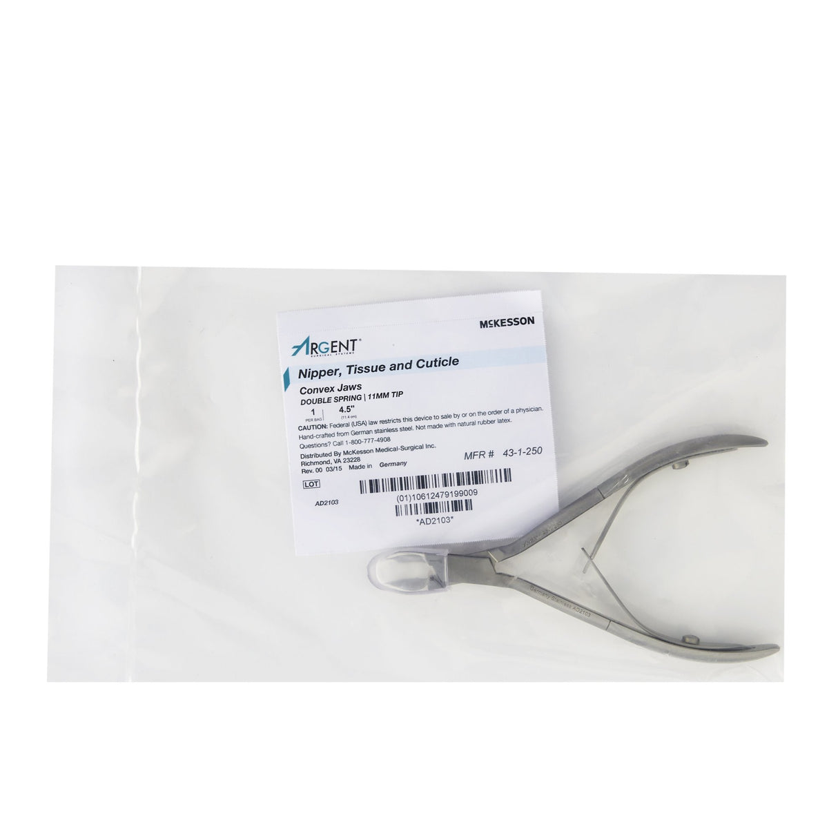 Nail Nipper McKesson Argent™ Premium Double-Spring - BeHope