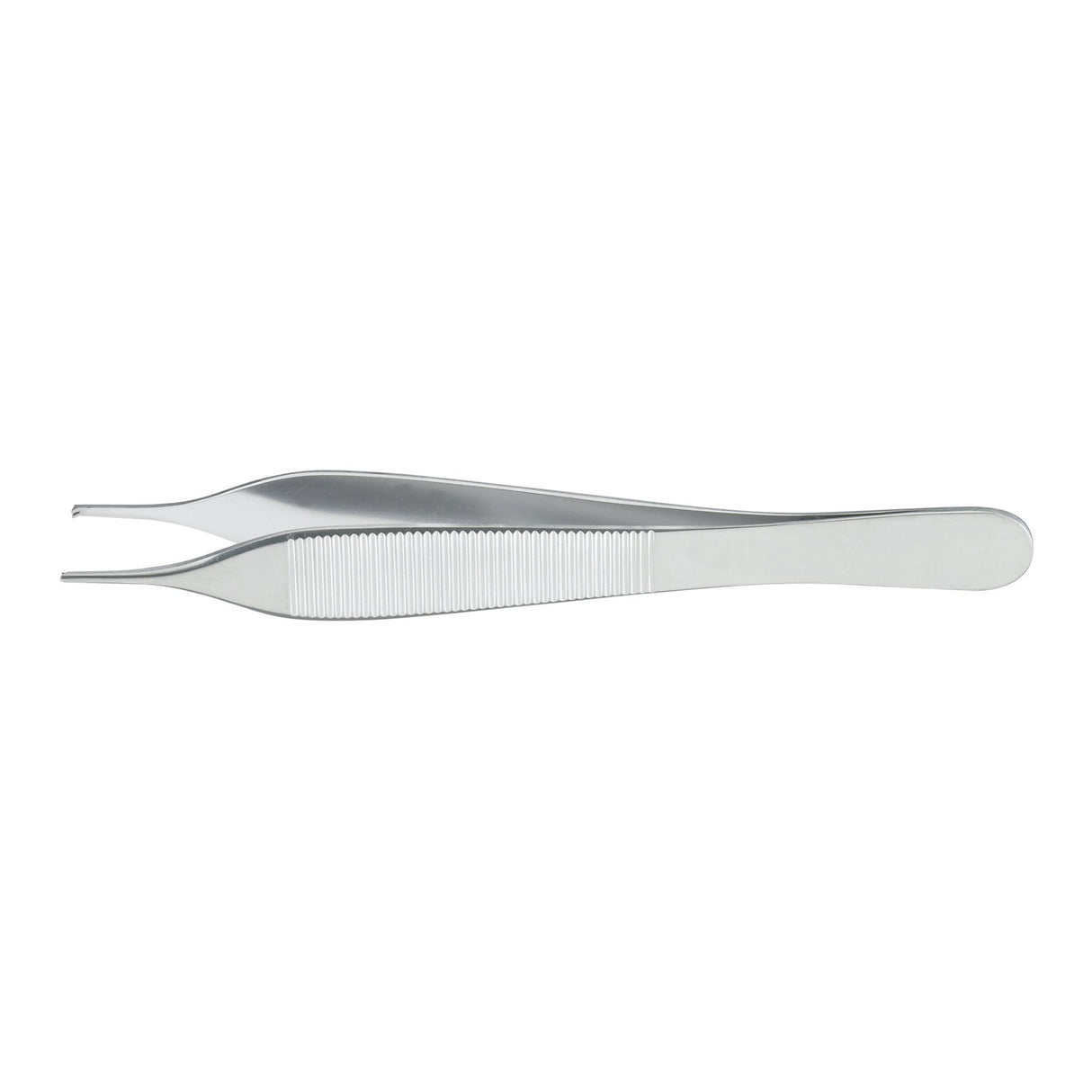 Tissue Forceps McKesson Argent™ Hudson-Ewald 4-3/4 Inch Length OR / Surgical Grade German Stainless Steel NonSterile NonLocking Thumb Handle Straight 1 X 2 Teeth - BeHope