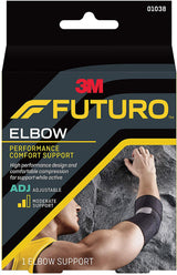 Elbow Support 3M™ Futuro™ One Size Fits Most Left or Right Elbow Black - BeHope