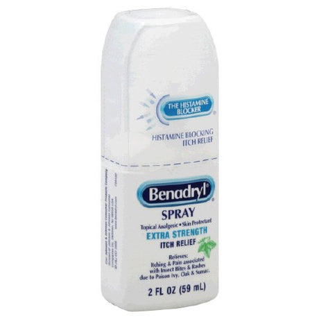 Itch Relief Benadryl® 2% - 0.1% Strength Spray 2 oz. Bottle - BeHope