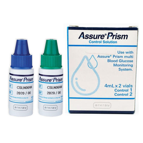 Diabetes Management Test Control Set Assure® Prism Blood Glucose Test 2 Levels - BeHope
