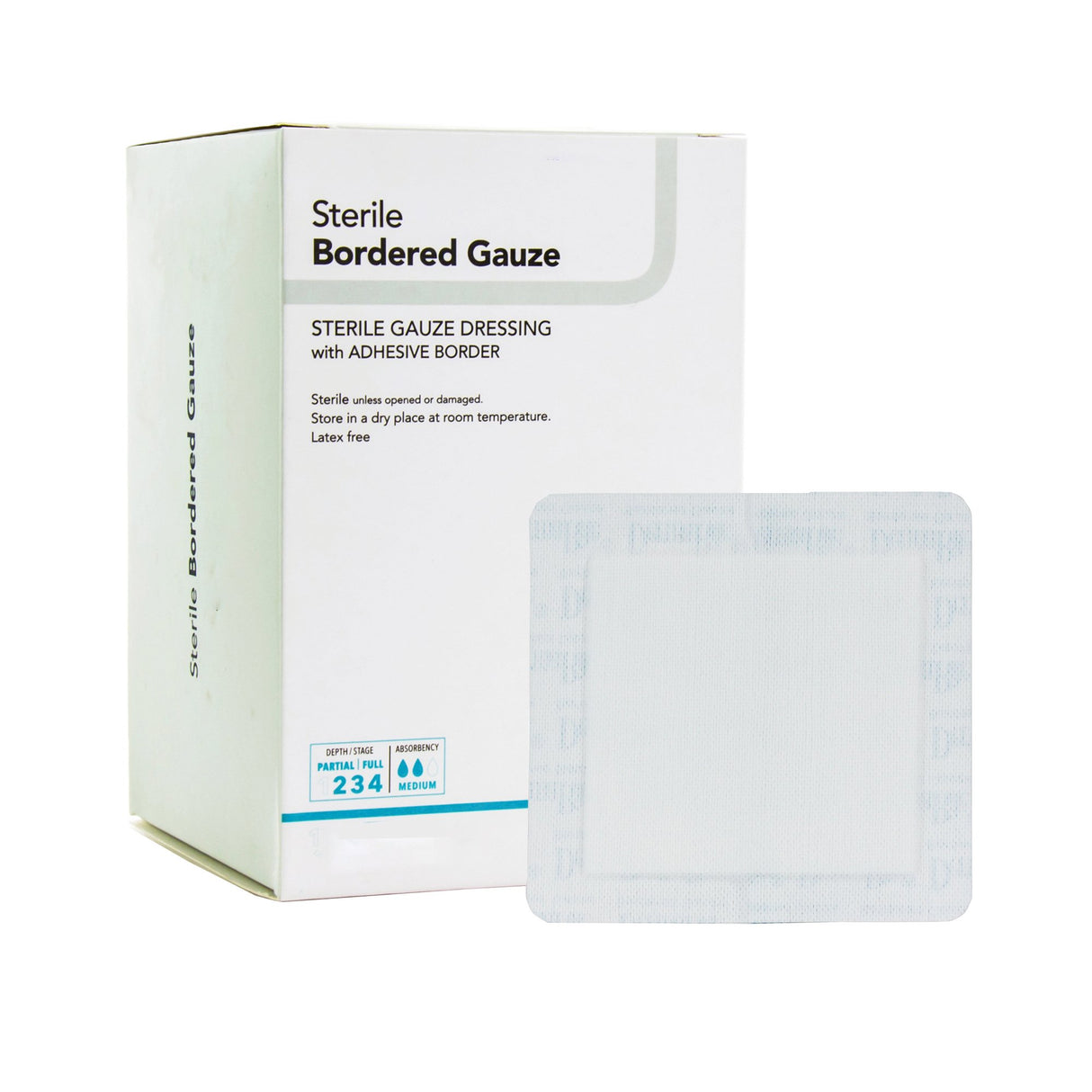Dermarite® Bordered Gauze Absorptive Individually Packaged Island Dressing - BeHope