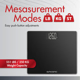 Floor Scale Veridian® Digital Display 438 lbs. / 199 kg Capacity Black Battery Operated - BeHope