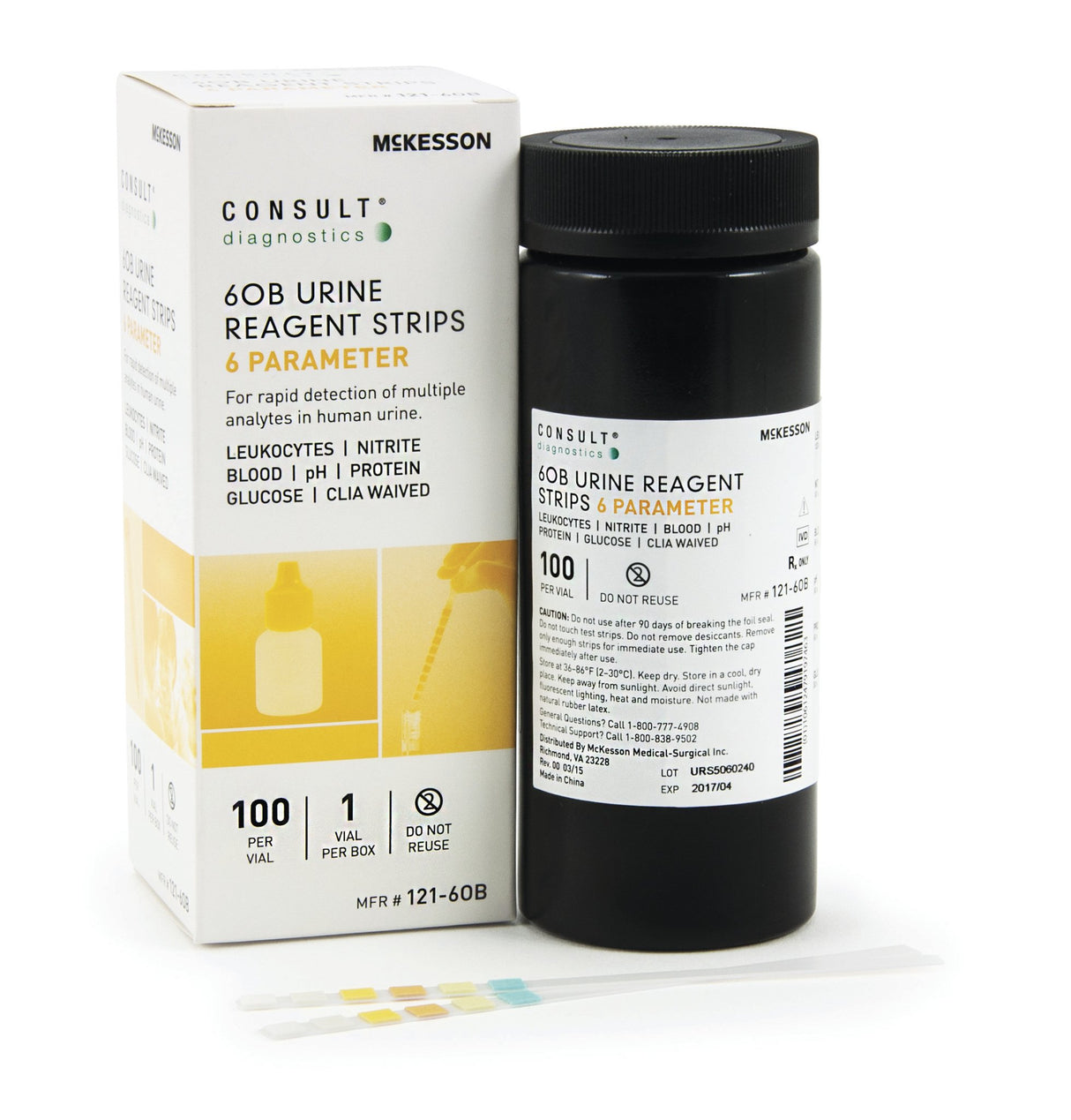 Urinalysis Reagent McKesson Consult™ Blood, Glucose, Leukocytes, Nitrite, pH, Protein For McKesson CONSULT 120 Ultra Urine Analyzer (MFR # 121-120) - BeHope