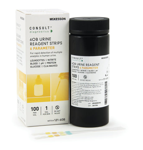 Urinalysis Reagent McKesson Consult™ Blood, Glucose, Leukocytes, Nitrite, pH, Protein For McKesson CONSULT 120 Ultra Urine Analyzer (MFR # 121-120) - BeHope