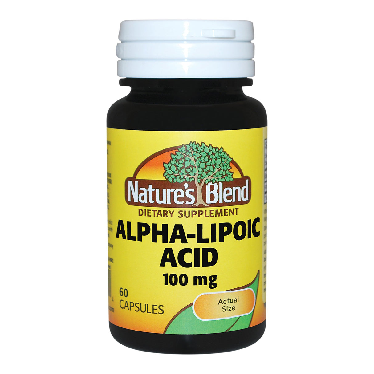 Dietary Supplement Nature's Blend Alpha Lipoic Acid / Calcium Phosphate 100 mg Strength Capsule 60 per Bottle - BeHope