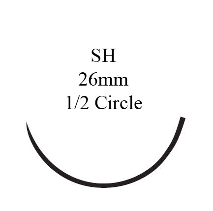Absorbable Antibacterial Suture with Needle PDS Plus™ Polydioxanone with Irgacare MP SH 1/2 Circle Taper Point Needle Size 3-0 Monofilament - BeHope