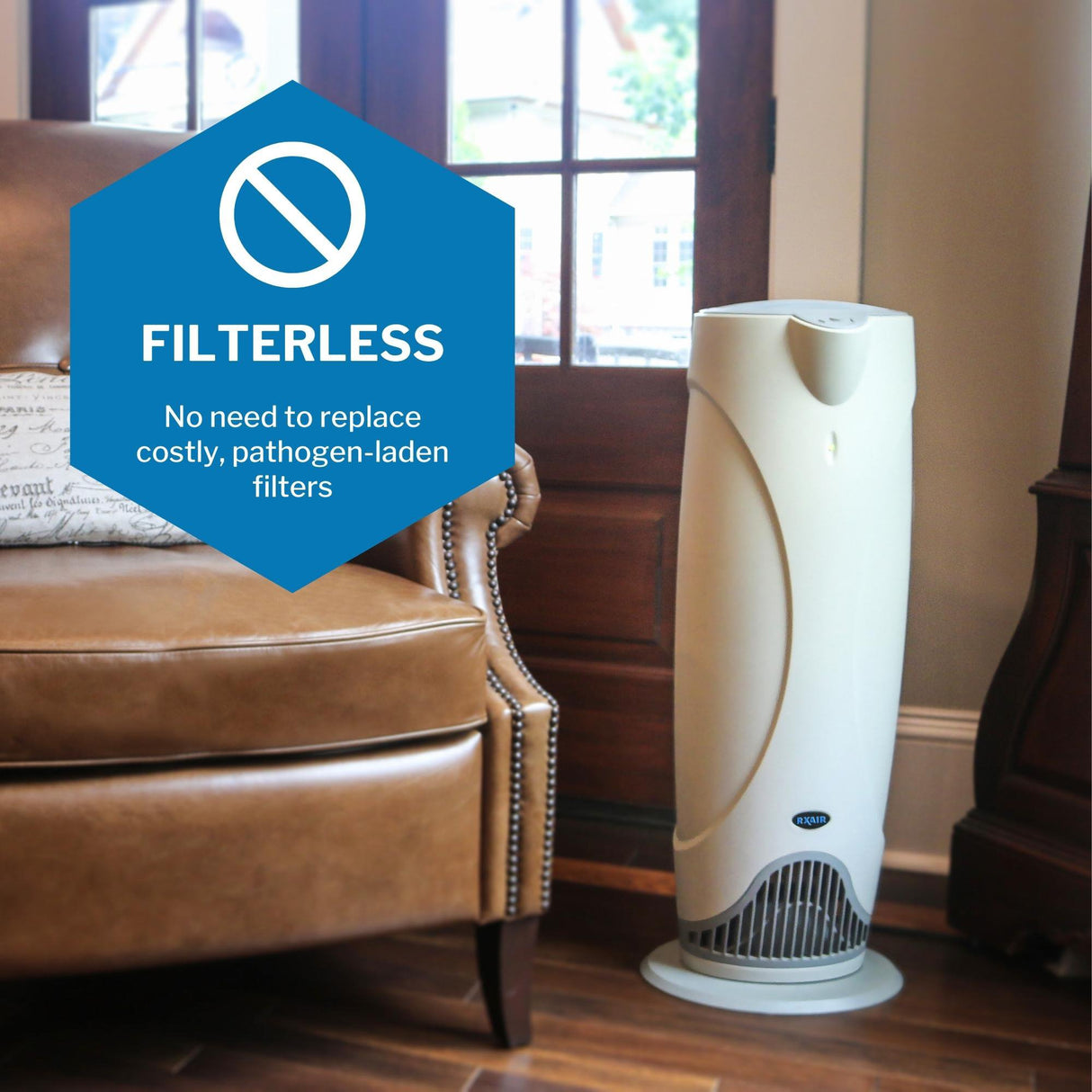RxAir® Air Purifier 800 Square Feet 32 X 12-1/2 X 9-1/2 Inch 120 V UltraViolet Light - BeHope
