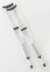 Underarm Crutches Adult 5 Foot 2 Inch to 5 Foot 10 Inch User Height Aluminum Frame 300 lbs. Weight Capacity - BeHope