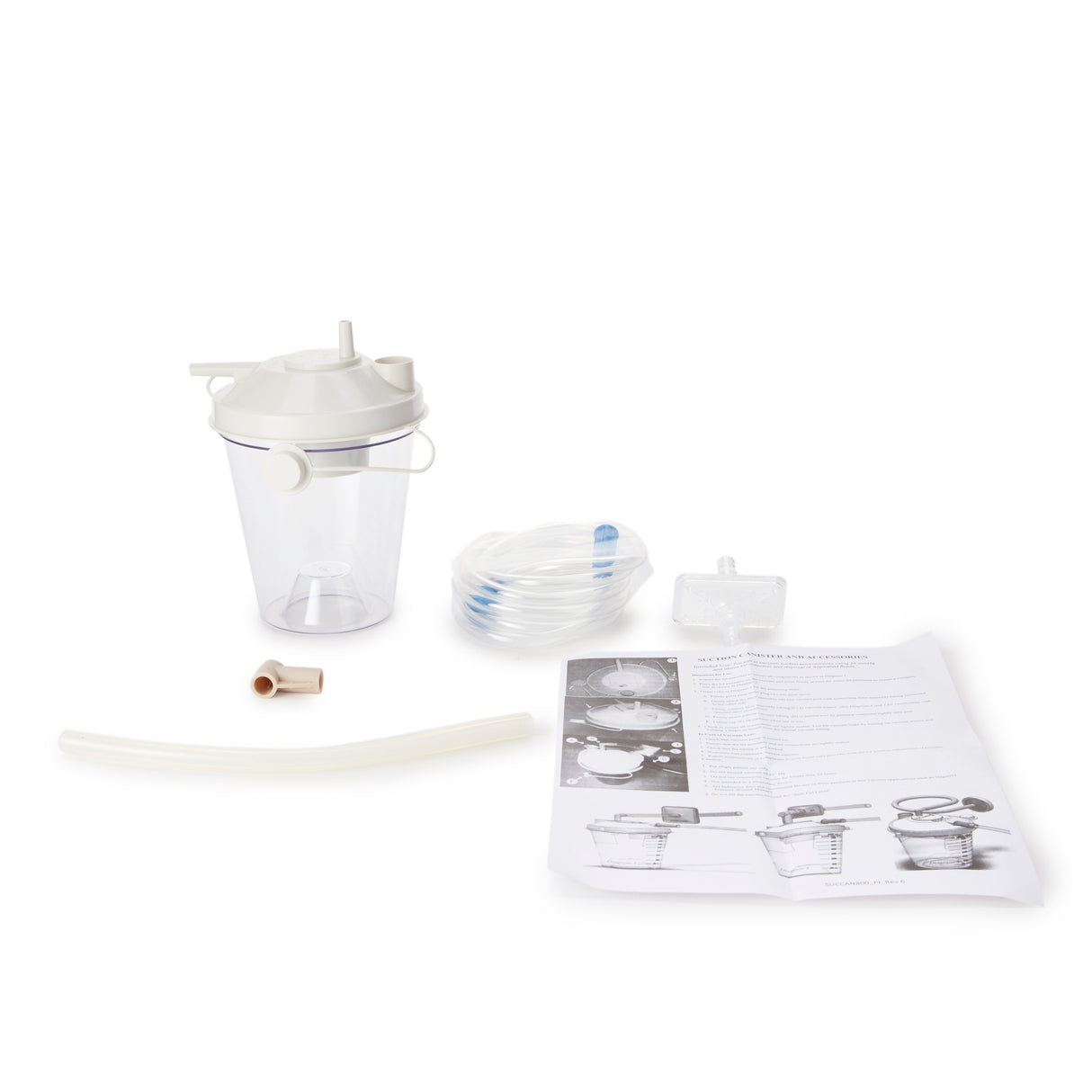 Suction Canister Kit 800 mL Float Valve Shut-Off Lid - BeHope