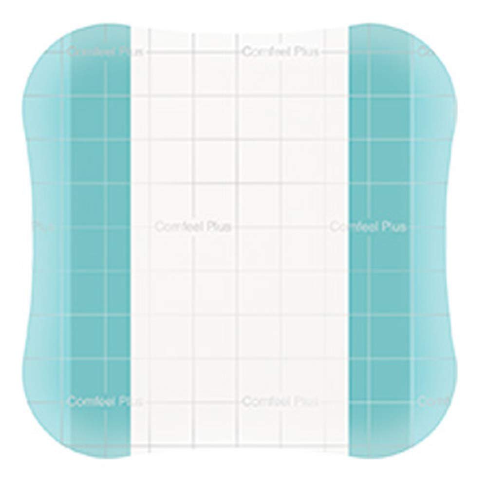 Thin Hydrocolloid Dressing Comfeel Plus Transparent Thin Film Backing 4 X 4 Inch Square Hydrocolloid / Sodium Carboxymethylcellulose (CMC) / Film