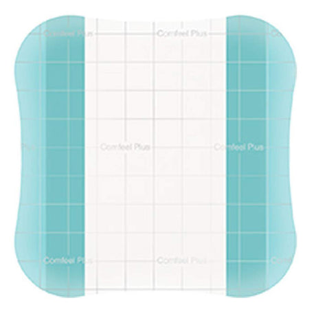 Thin Hydrocolloid Dressing Comfeel Plus Transparent Thin Film Backing 4 X 4 Inch Square Hydrocolloid / Sodium Carboxymethylcellulose (CMC) / Film
