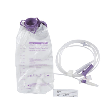 Enteral Feeding Pump Bag Set with ENFit® Connector AMSure® 1200 mL Polyvinyl NonSterile ENFit® Connector - BeHope