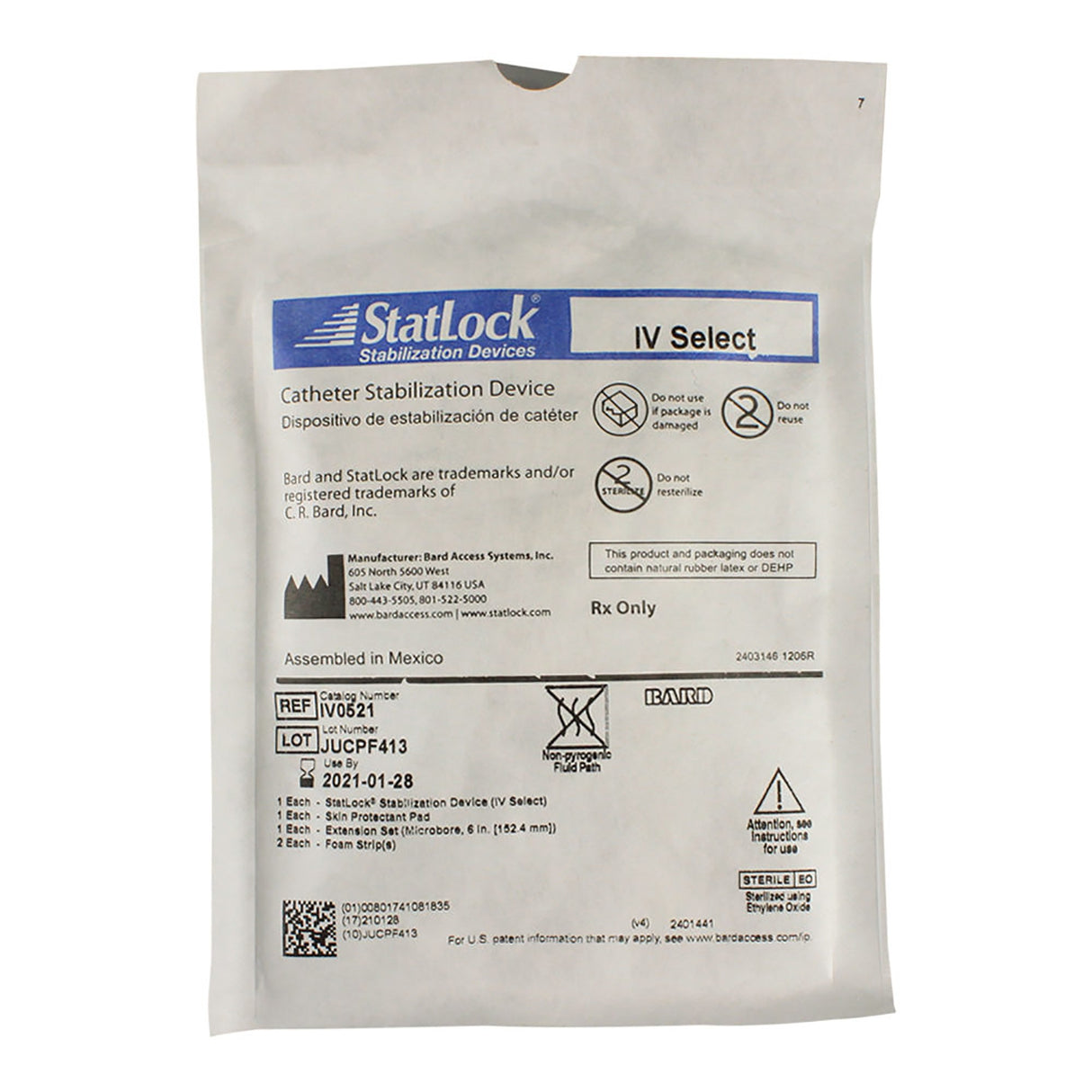 Statlock IV Catheter Stabilization Device for Patient Comfort - BeHope