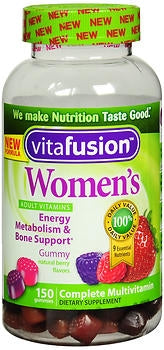 Multivitamin Supplement Vitafusion® Vitamin A / Ascorbic Acid / Vitamin D / Vitamin E 2,500 IU - 30mg - 800 IU - 15 IU Strength Gummy 150 per Bottle Mixed Berry Flavor - BeHope