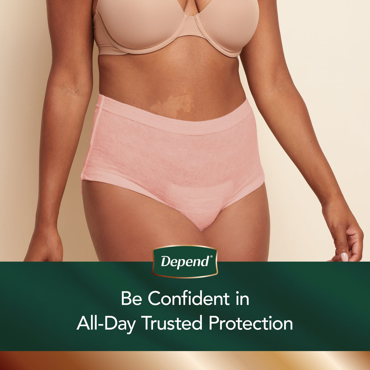 Female Adult Absorbent Underwear Depend® Silhouette® Waistband Style Medium Disposable Heavy Absorbency - BeHope