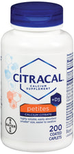Joint Health Supplement Citracal® Petites Vitamin D / Calcium 500 IU - 400 mg Strength Tablet 200 per Bottle - BeHope