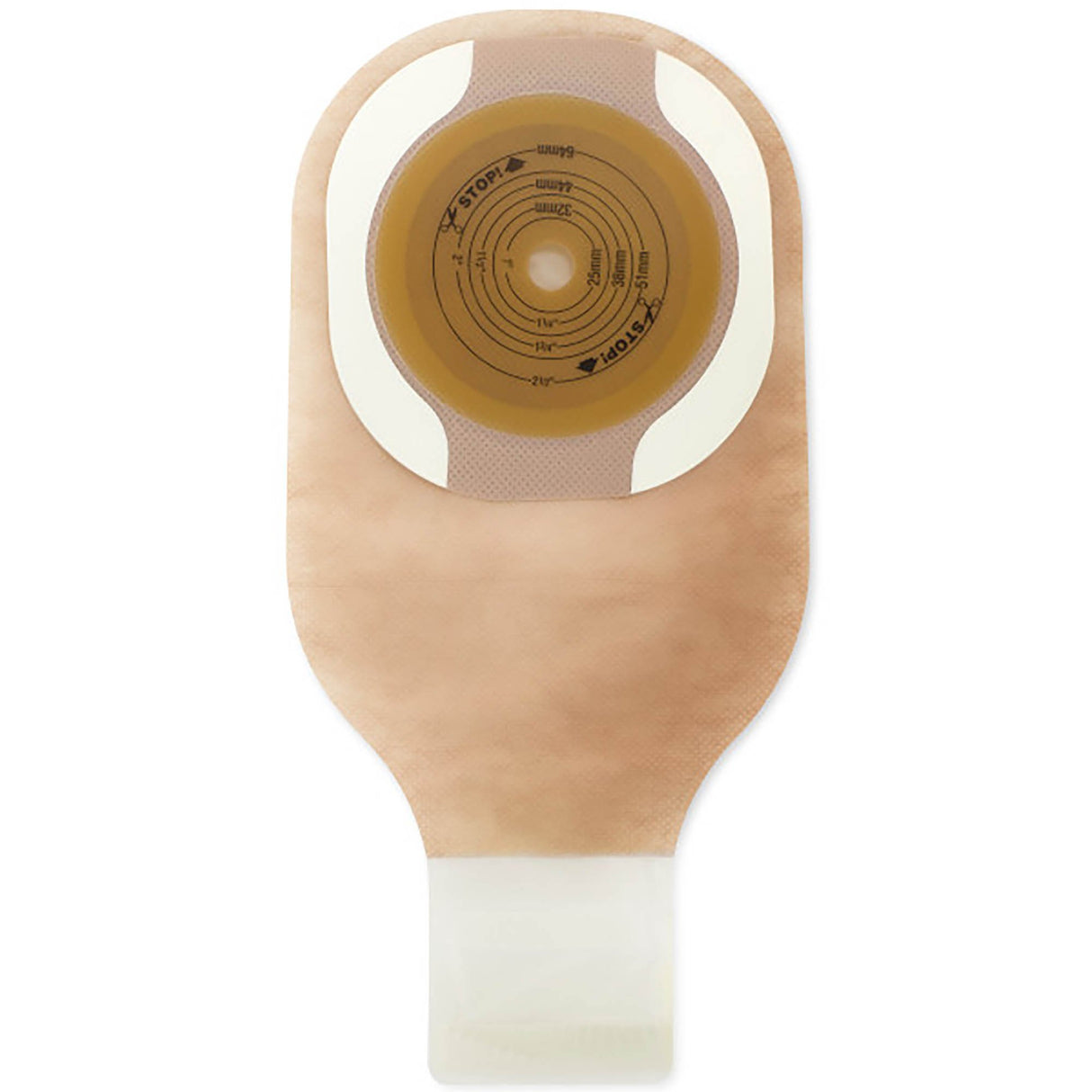 Ostomy Pouch Premier™ One-Piece System 12 Inch Length Soft Convex, Trim to Fit Up to 1-1/2 Inch Stoma Drainable - BeHope