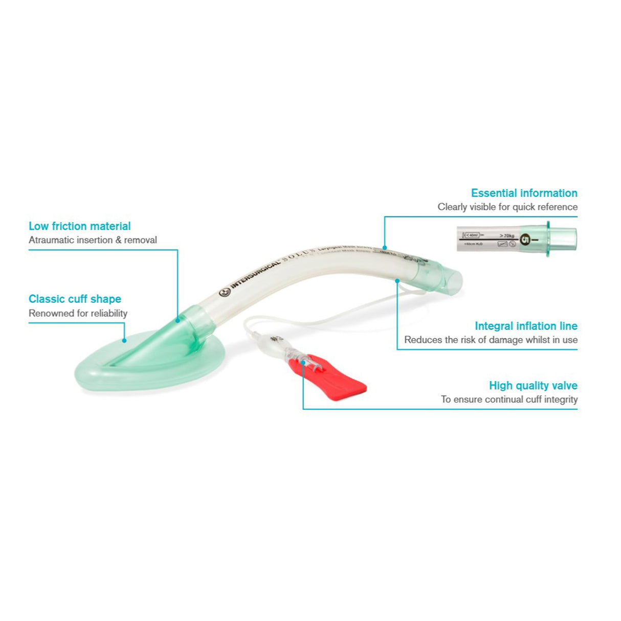 Curved Laryngeal Mask Solus™ Standard Size 4 Single Patient Use Sterile - BeHope