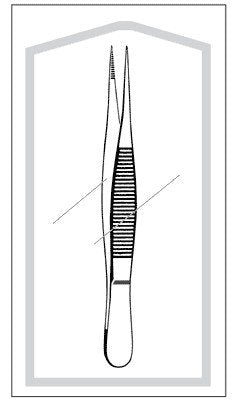 Splinter Forceps Econo Sterile™ Sterile Disposable Floor Grade with Straight Serrated Tips - BeHope