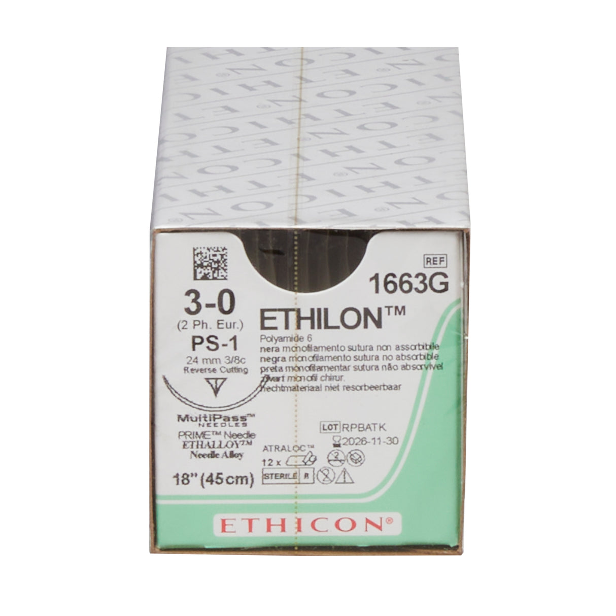 Nonabsorbable Monofilament Suture Ethilon™ Nylon Reverse Cutting Needle - BeHope