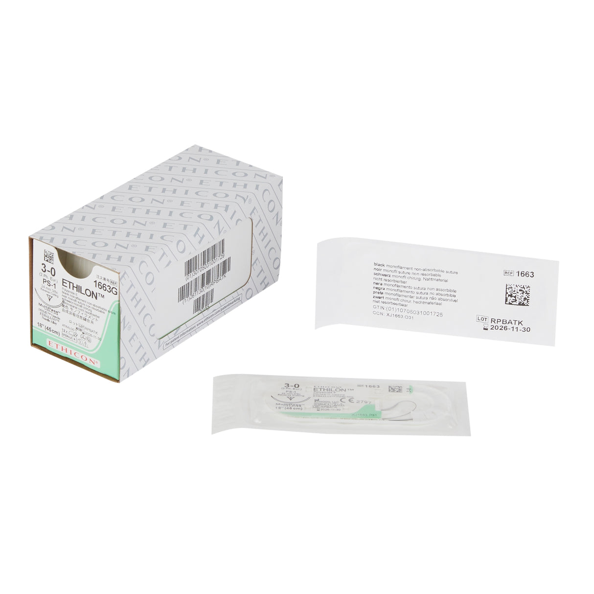 Nonabsorbable Monofilament Suture Ethilon™ Nylon Reverse Cutting Needle - BeHope