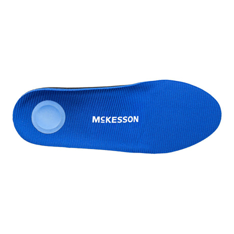 Orthotic Insole McKesson Full Length EVA / Polyester / Polypropylene / Poron® Female 6-1/2 to 8-1/2 / Male 5 to 6 Black / Blue - BeHope