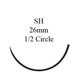 Absorbable Suture with Needle Coated Vicryl™ Polyglactin 910 SH 1/2 Circle Taper Point Needle Size 3-0 Braided - BeHope