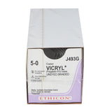Absorbable Suture with Needle Coated Vicryl™ Polyglactin 910 P-3 3/8 Circle Precision Reverse Cutting Needle Size 5-0 Braided - BeHope