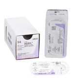 Absorbable Suture with Needle Coated Vicryl™ Polyglactin 910 P-3 3/8 Circle Precision Reverse Cutting Needle Size 5-0 Braided - BeHope